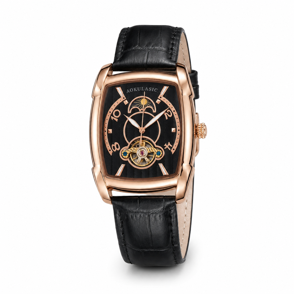 AOKULASIC Rose Gold Automatic Men’s Watch – #2165