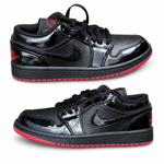 Black and Red Patent Low-Top Sneakers premium product image