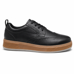Black Brogue-Style Platform Sneakers premium product image