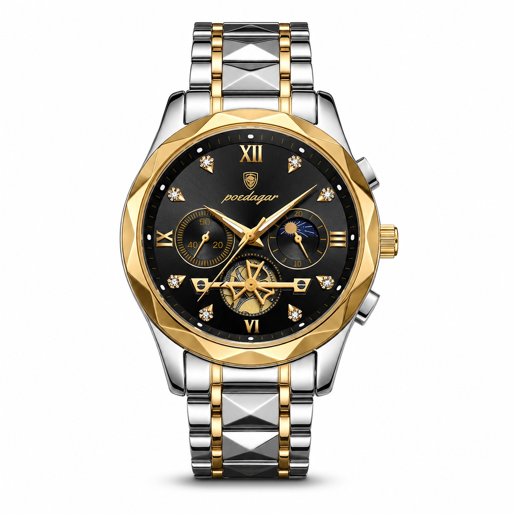 Black Dial Two-Tone Wristwatch – SKU 2204