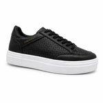 Black Perforated Platform Sneakers premium product image