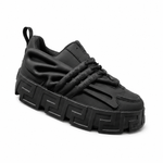 Black Sculpted-Sole Fashion Sneakers premium product image
