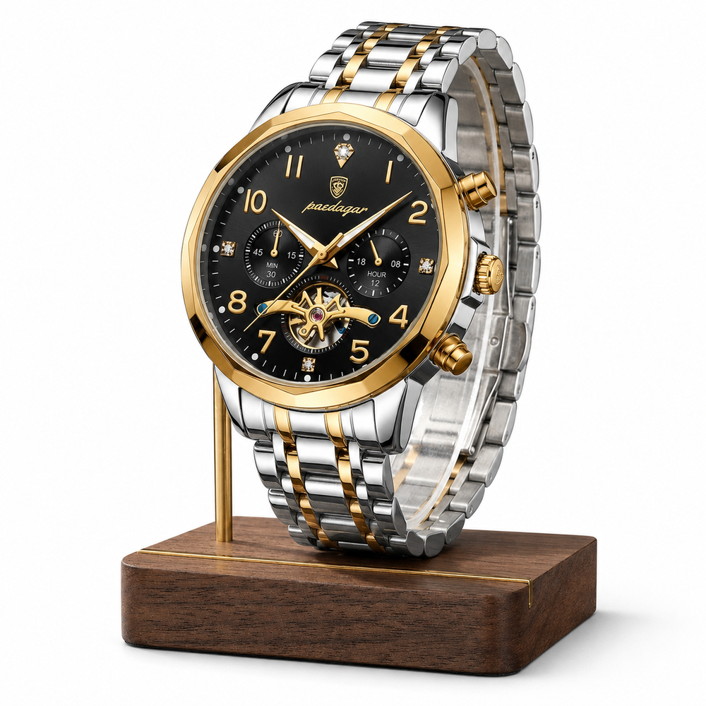 Black Two-Tone Watch – SKU 2215