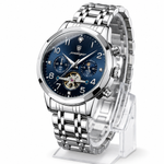 Blue Dial Silver Men's Watch – #2214 premium product image