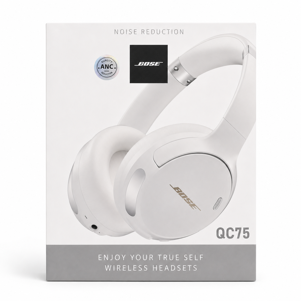 Bose QC75 Wireless ANC Headphones – White premium product image