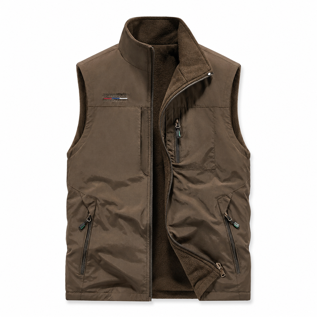 Autumn and winter velvet thickened men outdoor sports vest premium product image
