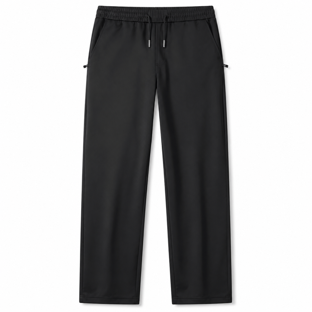 Elastic Waist Loose Straight Leg Pants