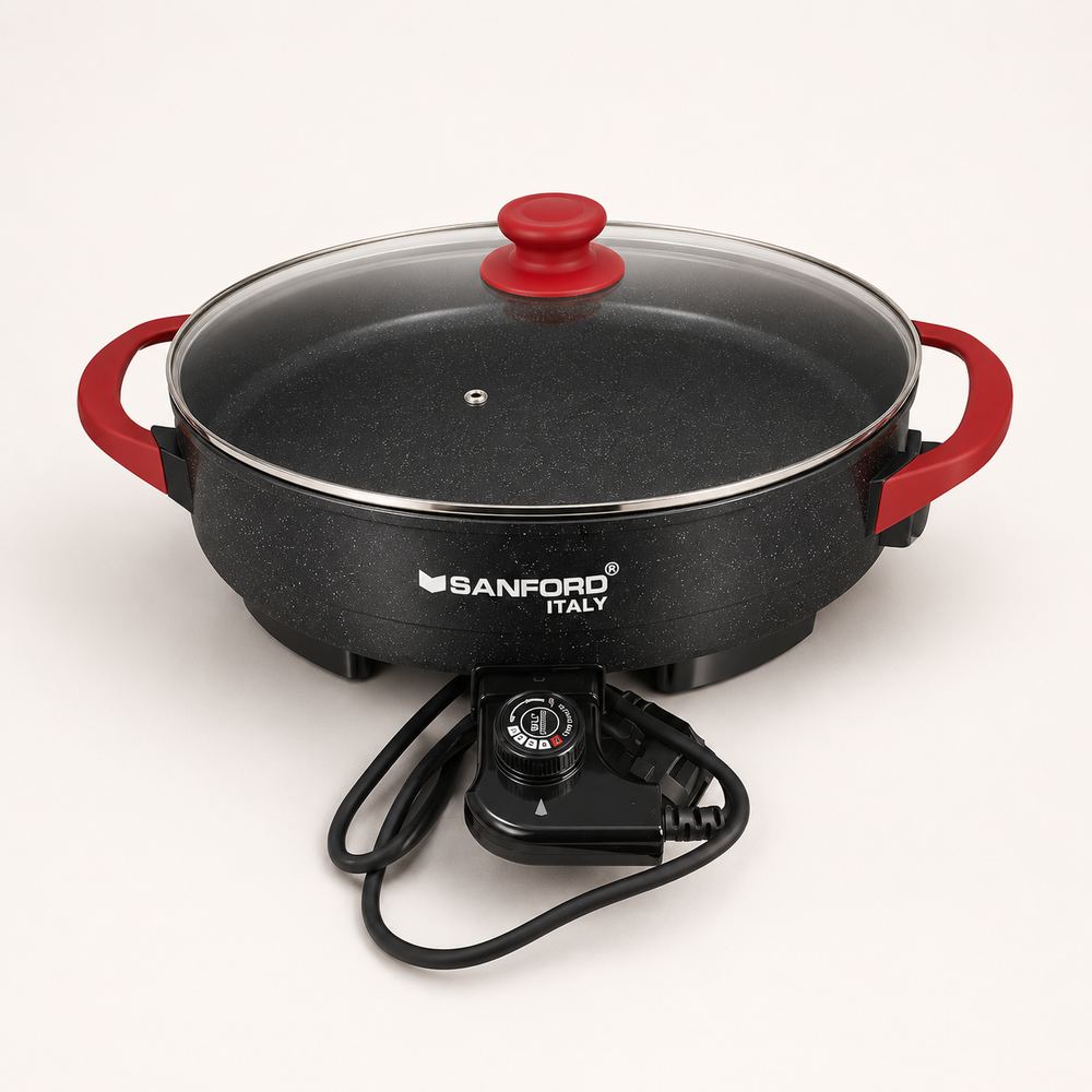 Sanford 1800W Electric Pizza Pan with Lid