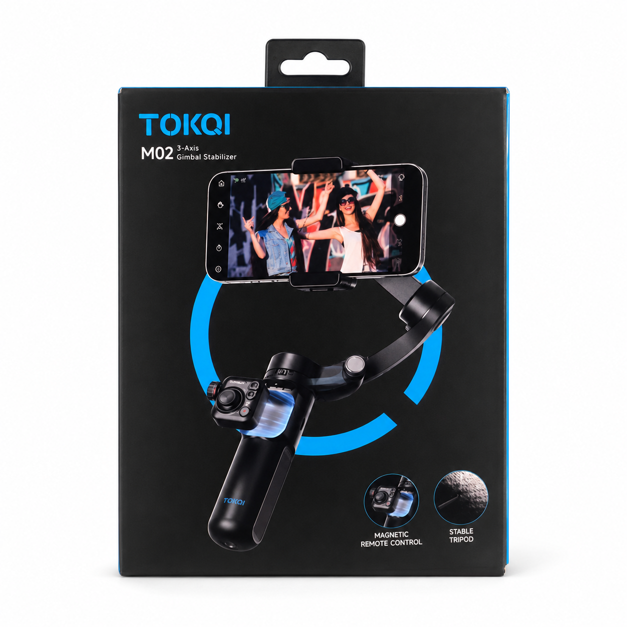 TOKQI M02 3-Axis Gimbal Stabilizer retail box front