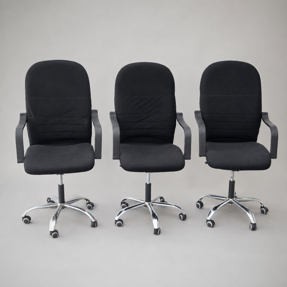 Used Black Padded Office Chair