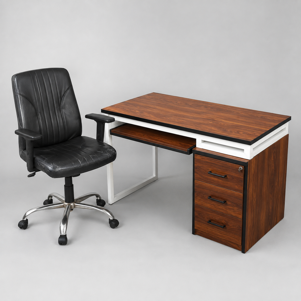 Used Wood-Grain Office Desk or High-Back Chair