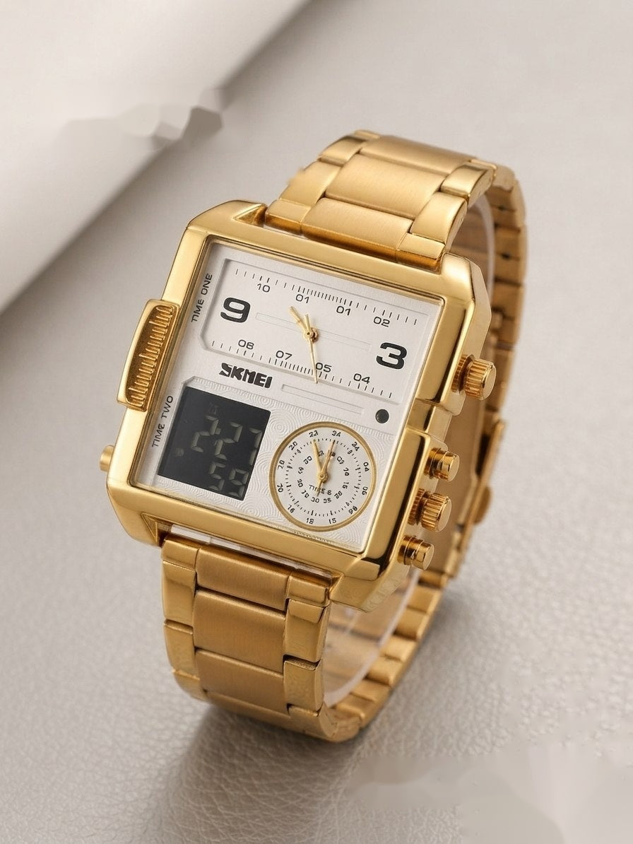 Gold Analog-Digital Men’s Watch – #2078