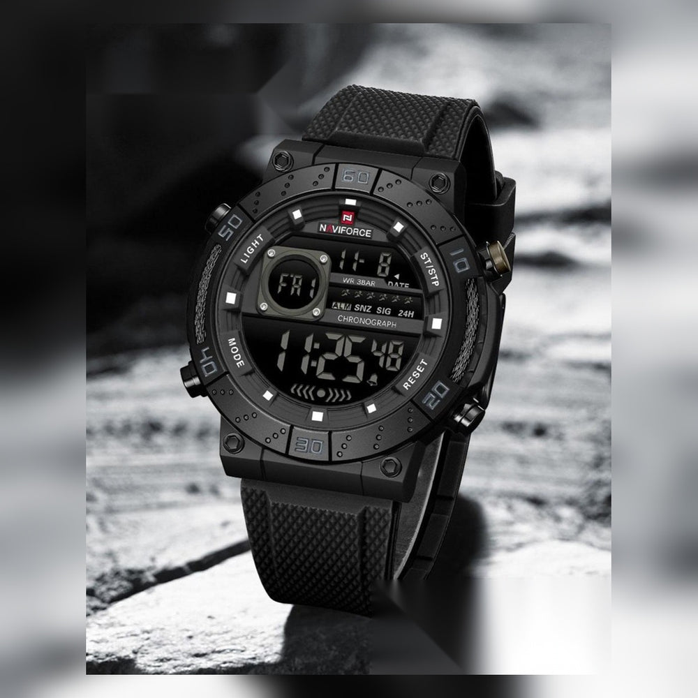 NAVIFORCE Black Digital Men's Watch – #2101