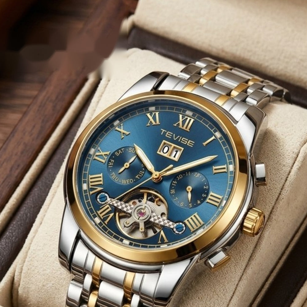 TEVISE Blue Two-Tone Men's Watch – #2104