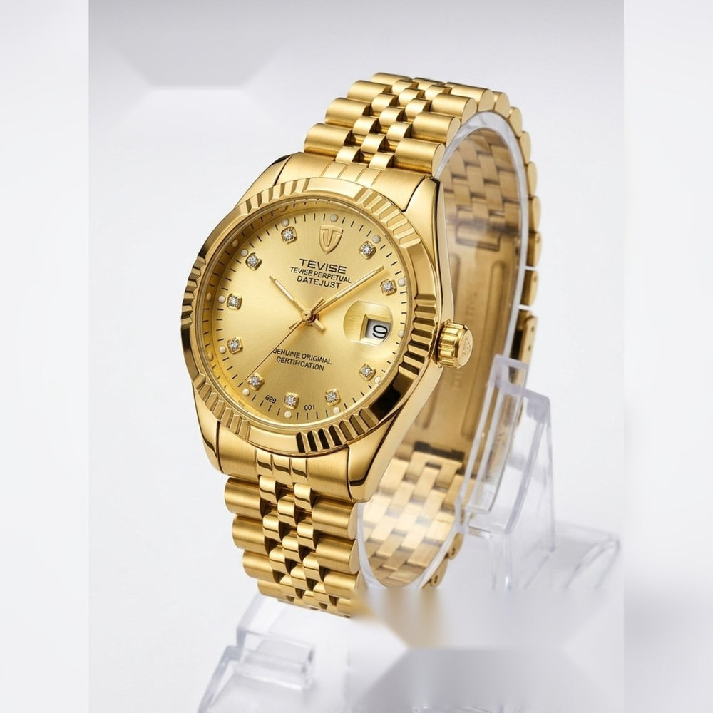 TEVISE Gold Men's Watch – #2118