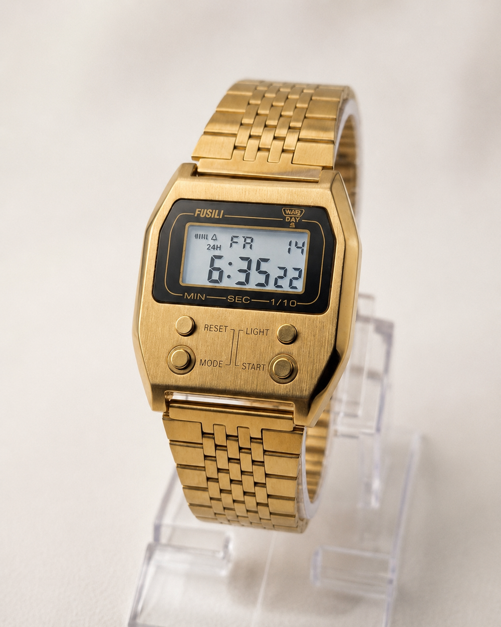 Gold Digital Men’s Watch – #2128