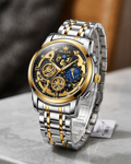 OLEVS two-tone automatic-style men's watch, model 2145