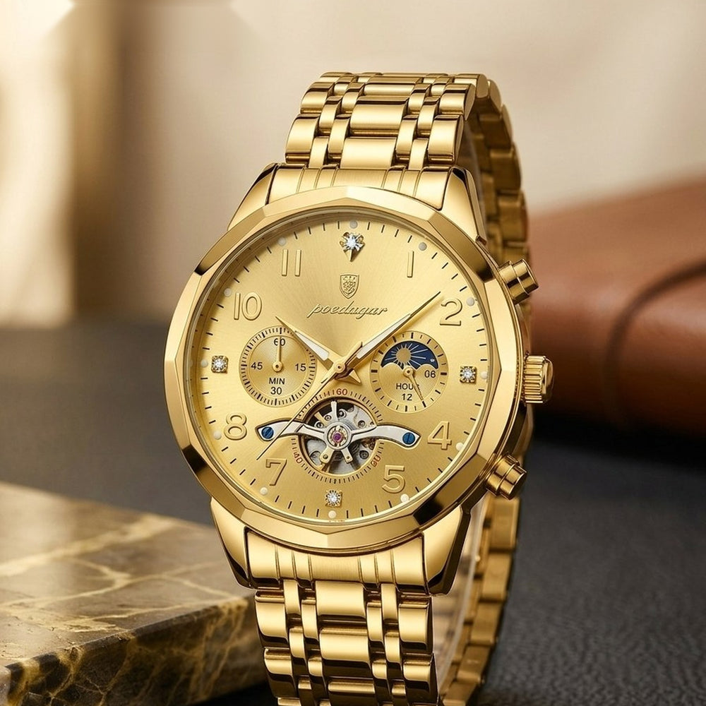 Gold Metal Bracelet Men's Watch – #2213