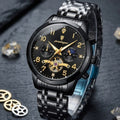POEDAGAR black gold men's watch #2227
