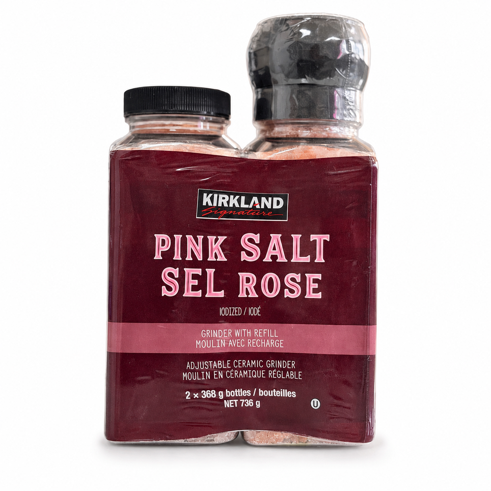 Kirkland Signature Pink Salt Grinder with Refill 736g
