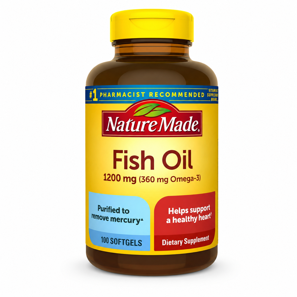 Nature Made Fish Oil 1200mg 100 Softgels
