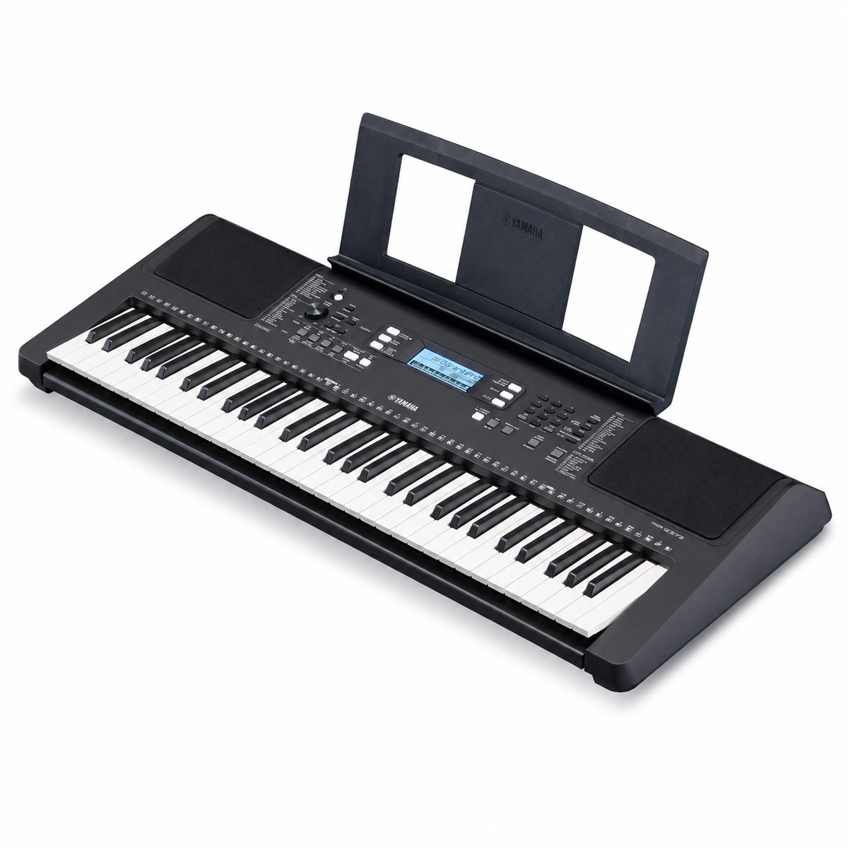 Yamaha electronic keyboard with music rest